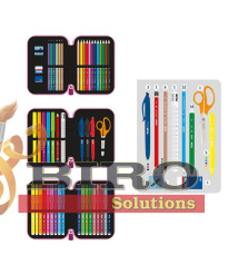 Penar școlar Milan "Roller" cu 3 compartimente, echipat